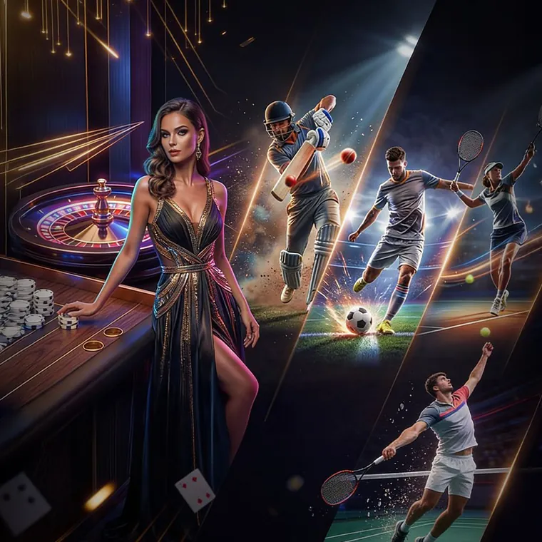 Live casino dealer at a baccarat table, providing an immersive WinPH live gaming experience